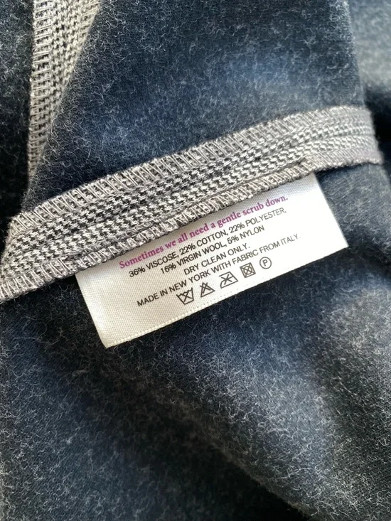 M.M.LaFleur Grey Houndstooth A-Line Midi Skirt Size 4 Virgin Wool Blend Italy - Picture 5 of 6